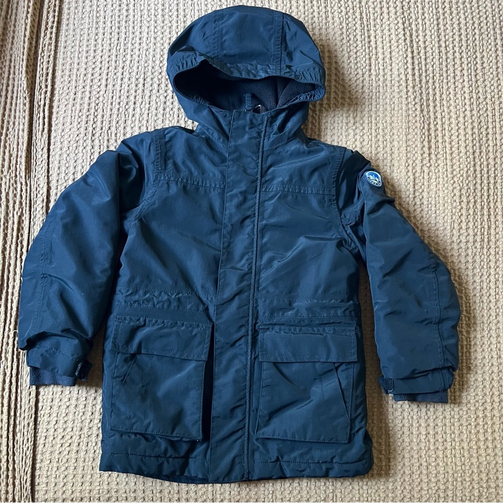 Lands' End Kids Black Hooded Squall Parka